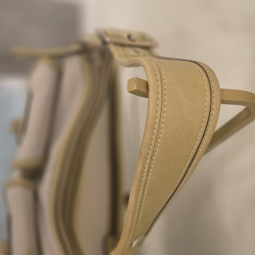 Coach Double turn lock satchel Y2K Yellowish green leather trim - Picture 5 of 16